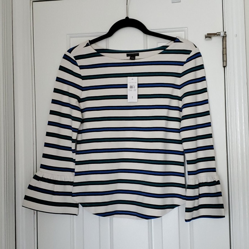 Ann Taylor bell sleeve striped top